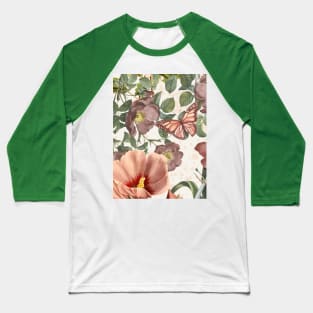 vintage flowers and butterfly Baseball T-Shirt